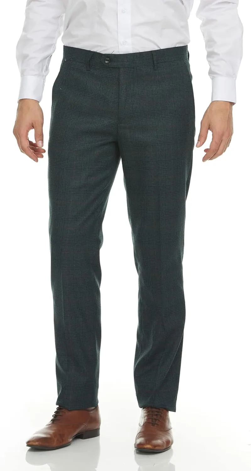 Adam Baker Men's Slim Fit Double Breasted 2-Piece (Jacket & Pants) Suit Set
