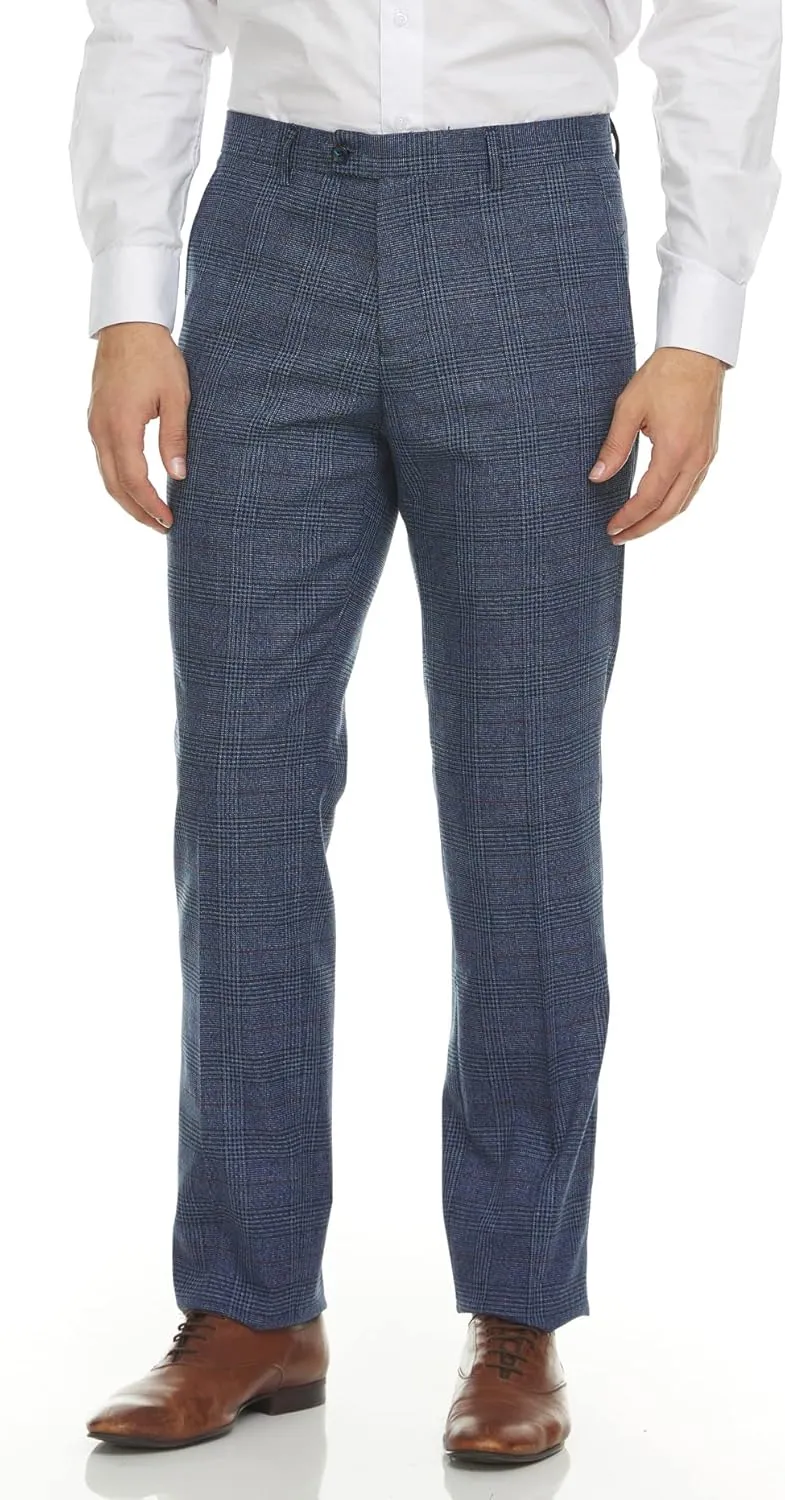 Adam Baker Men's Slim Fit Double Breasted 2-Piece (Jacket & Pants) Suit Set