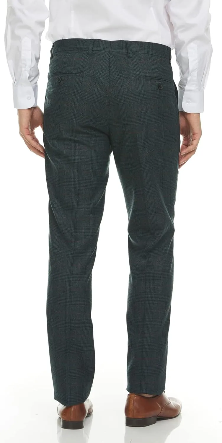 Adam Baker Men's Slim Fit Double Breasted 2-Piece (Jacket & Pants) Suit Set