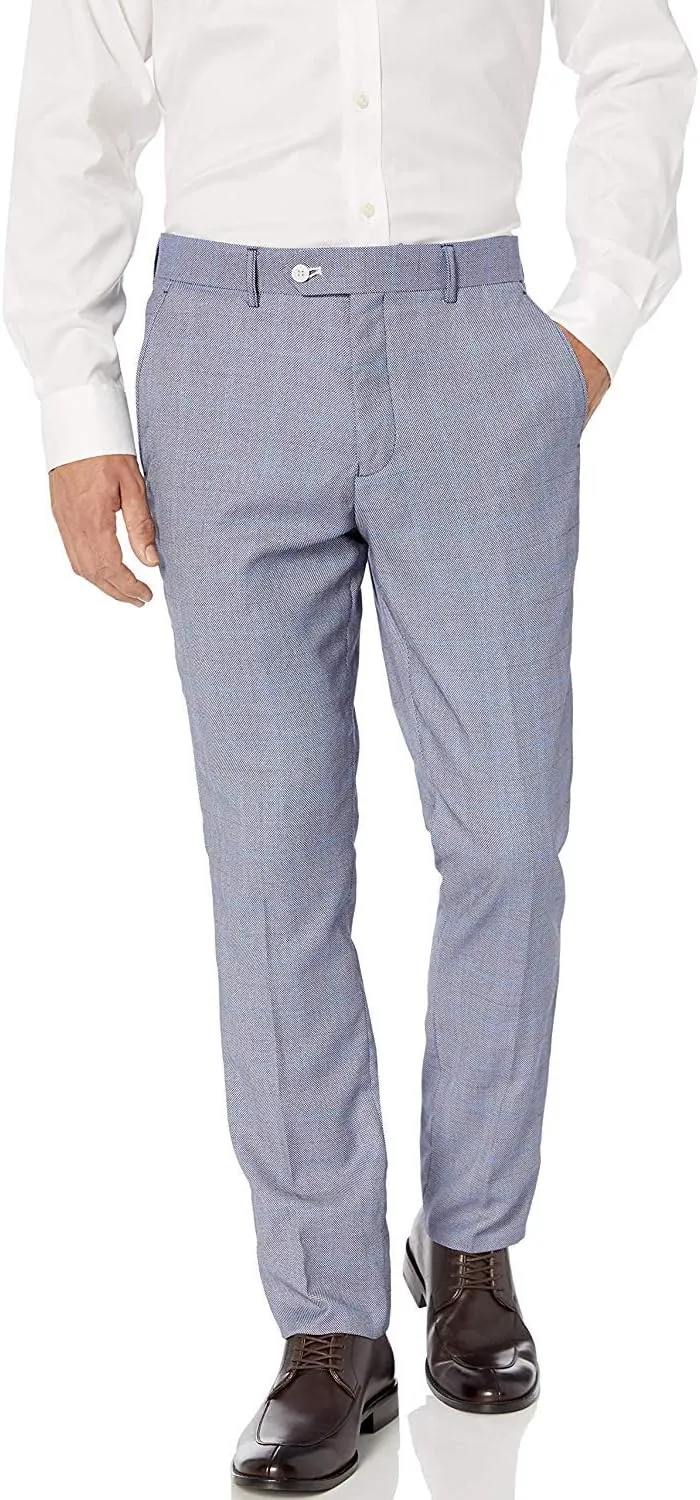 Adam Baker Men's Slim Fit Double Breasted 2-Piece (Jacket & Pants) Suit Set