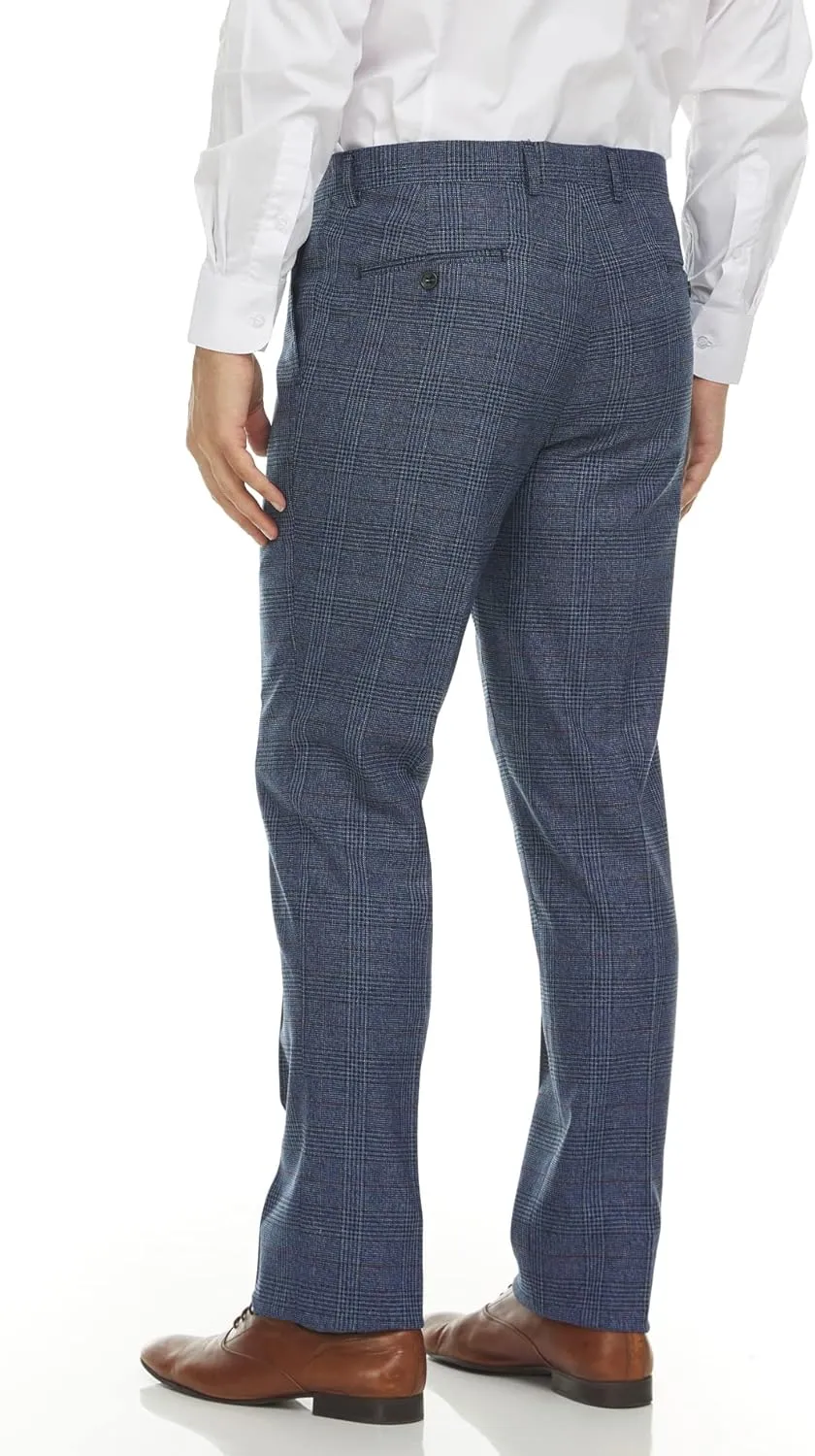 Adam Baker Men's Slim Fit Double Breasted 2-Piece (Jacket & Pants) Suit Set