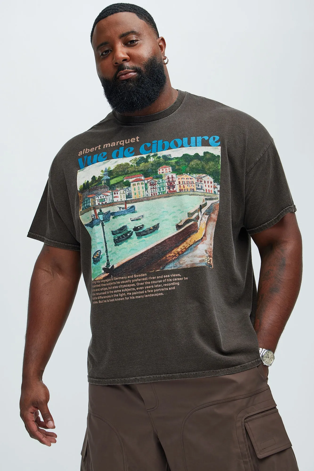 Albert Marquet Vue De Ciboure Short Sleeve Tee - Brown