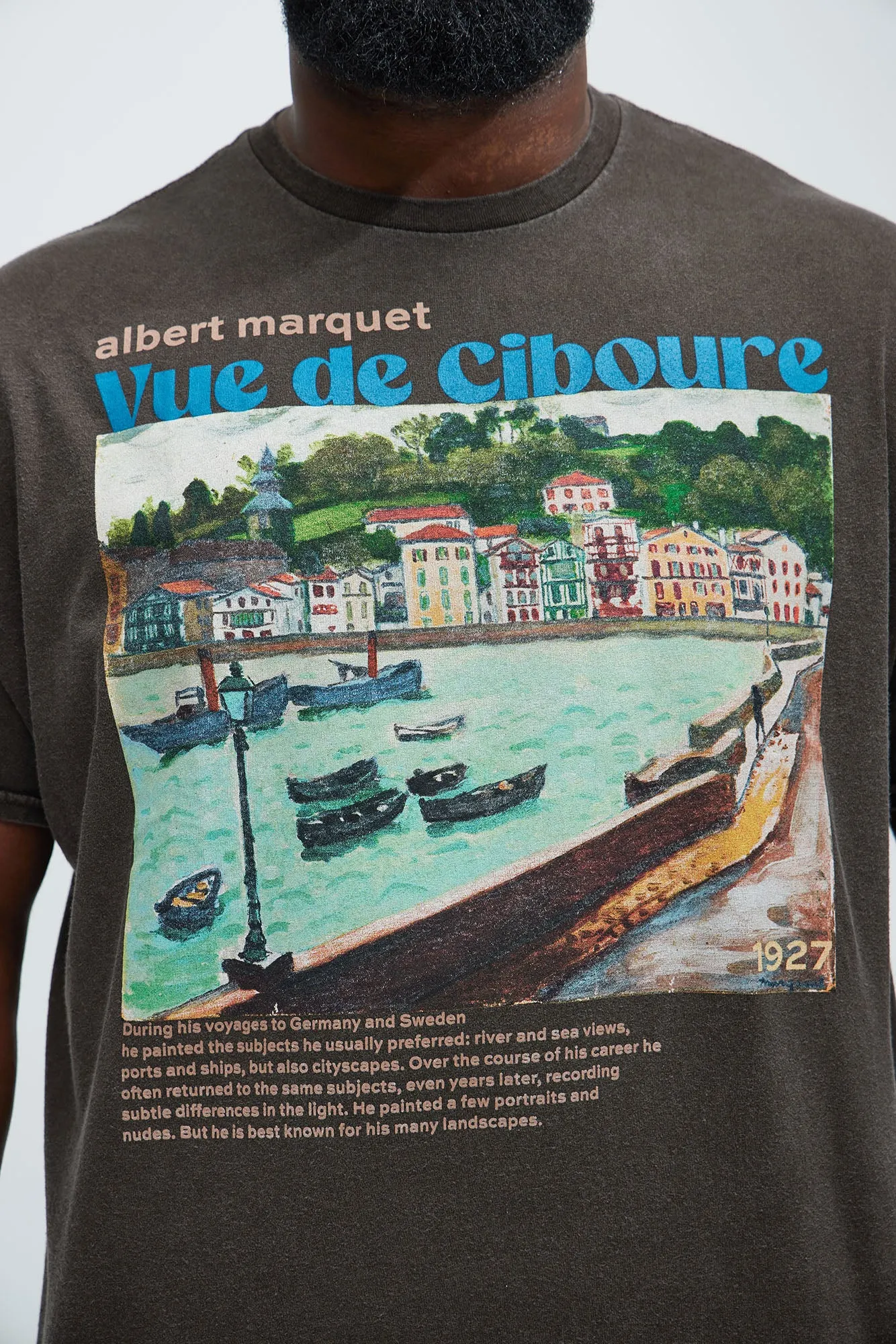 Albert Marquet Vue De Ciboure Short Sleeve Tee - Brown
