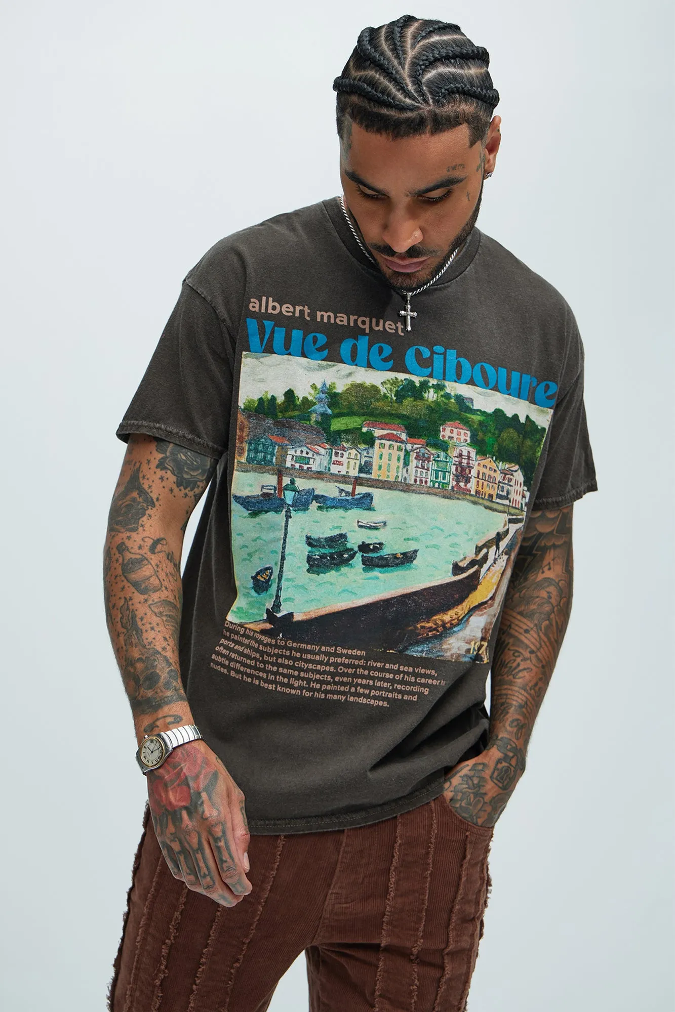 Albert Marquet Vue De Ciboure Short Sleeve Tee - Brown