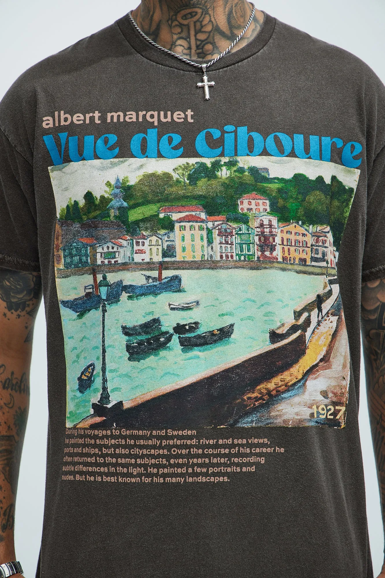 Albert Marquet Vue De Ciboure Short Sleeve Tee - Brown