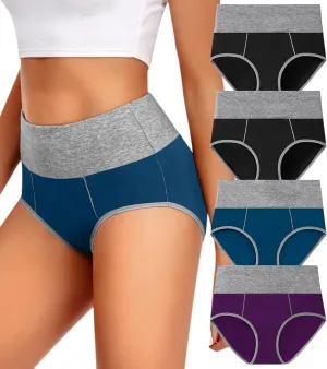 ASIMOON Tummy Control Boyshorts Underwear for Women Stretch High Waisted Shapewear Sexy Mesh No Show Panties for Ladies