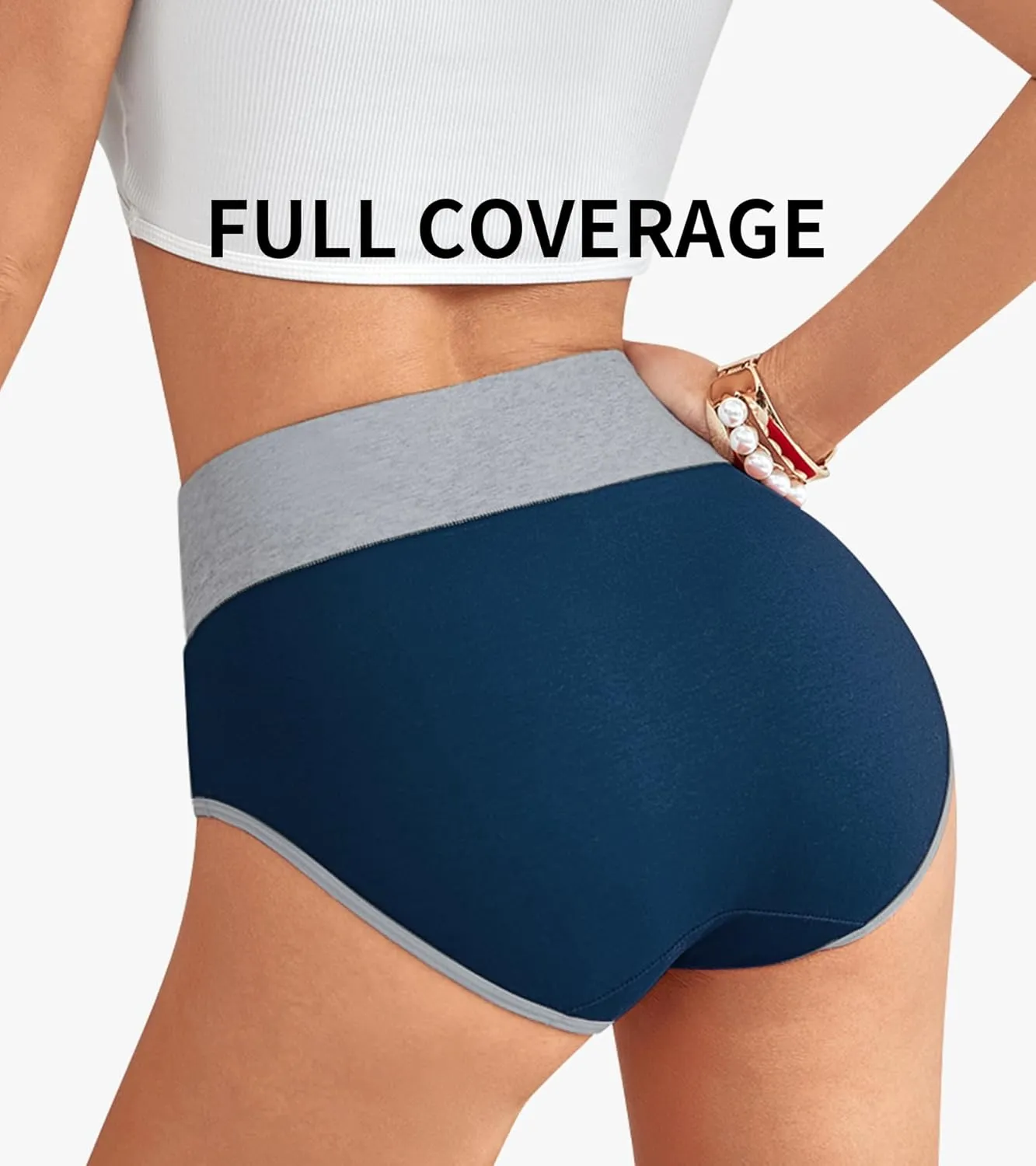ASIMOON Tummy Control Boyshorts Underwear for Women Stretch High Waisted Shapewear Sexy Mesh No Show Panties for Ladies