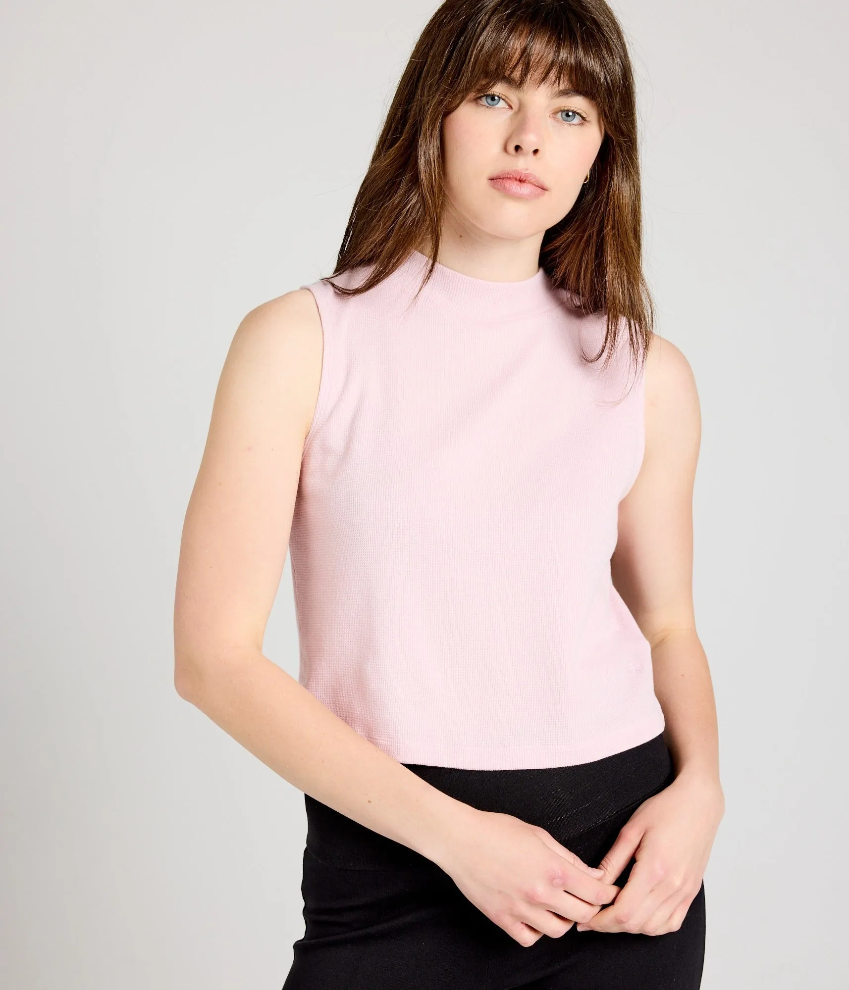 Bishop Mock Neck Tank - Dusty Lilac