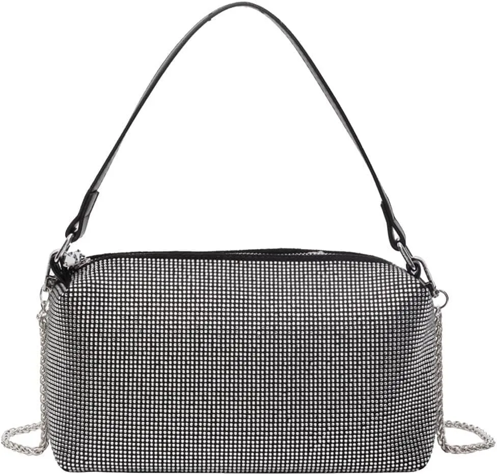Bling Crystal Shoulder Sparkling Glitter Crossbody Women's Evening Handbag Rhinestone Clutch Bridal Wedding Purse