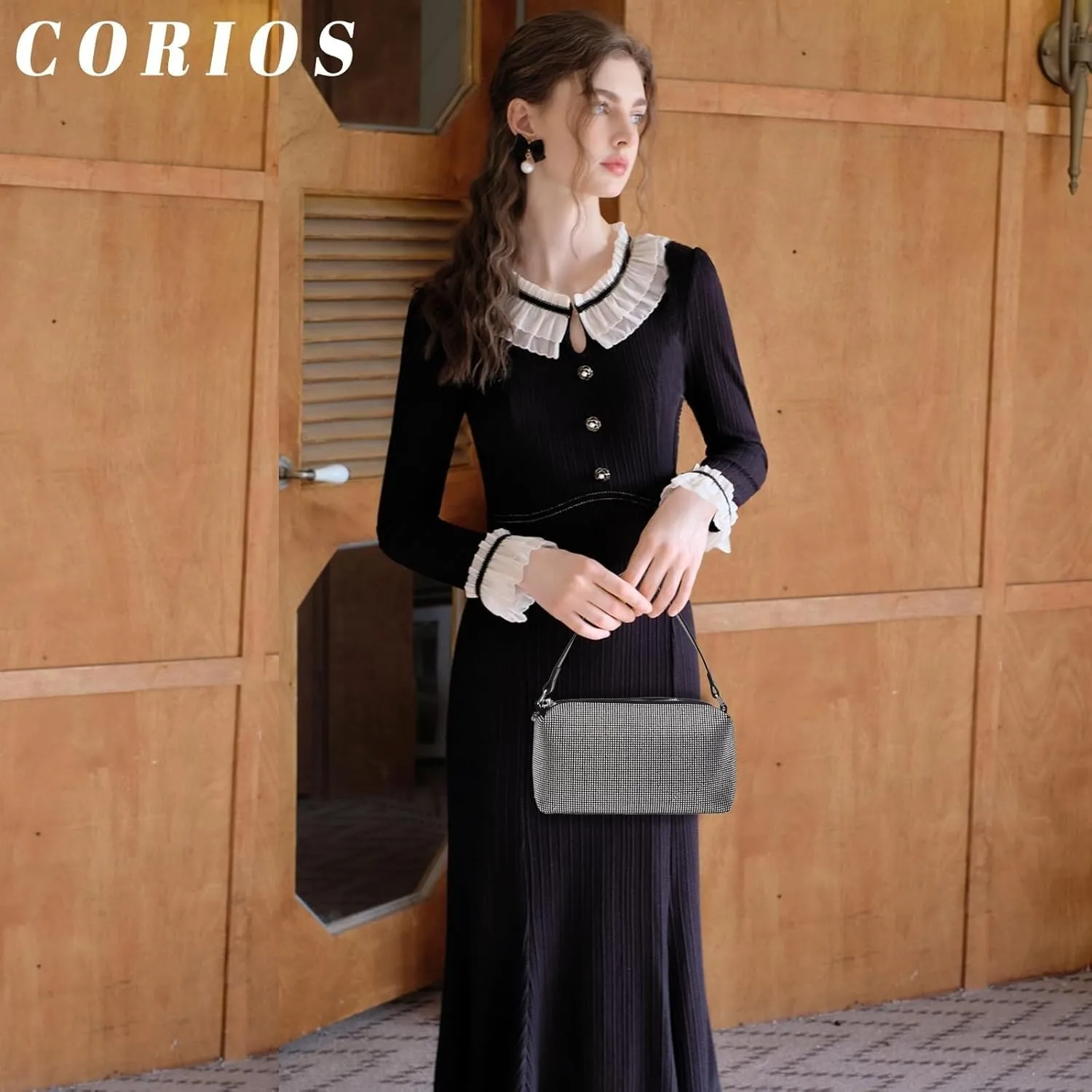 Bling Crystal Shoulder Sparkling Glitter Crossbody Women's Evening Handbag Rhinestone Clutch Bridal Wedding Purse