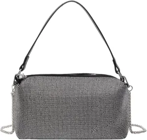 Bling Crystal Shoulder Sparkling Glitter Crossbody Women's Evening Handbag Rhinestone Clutch Bridal Wedding Purse