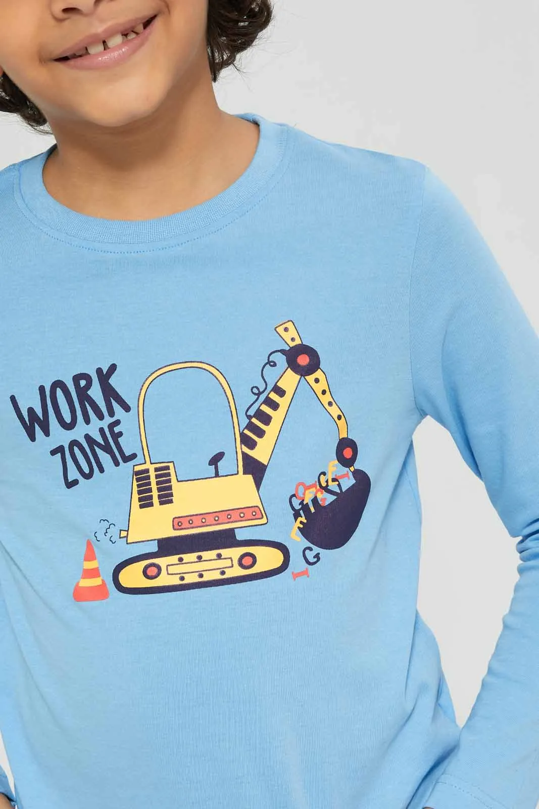 Boys Blue Work Zone T-Shirt