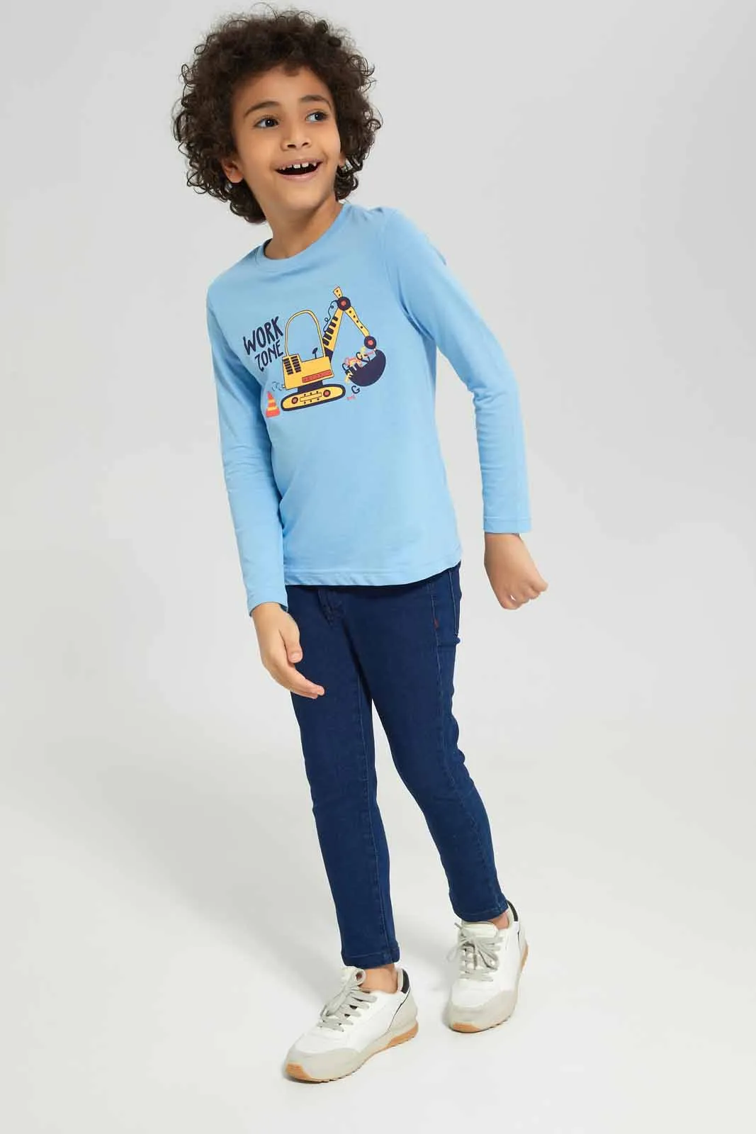 Boys Blue Work Zone T-Shirt