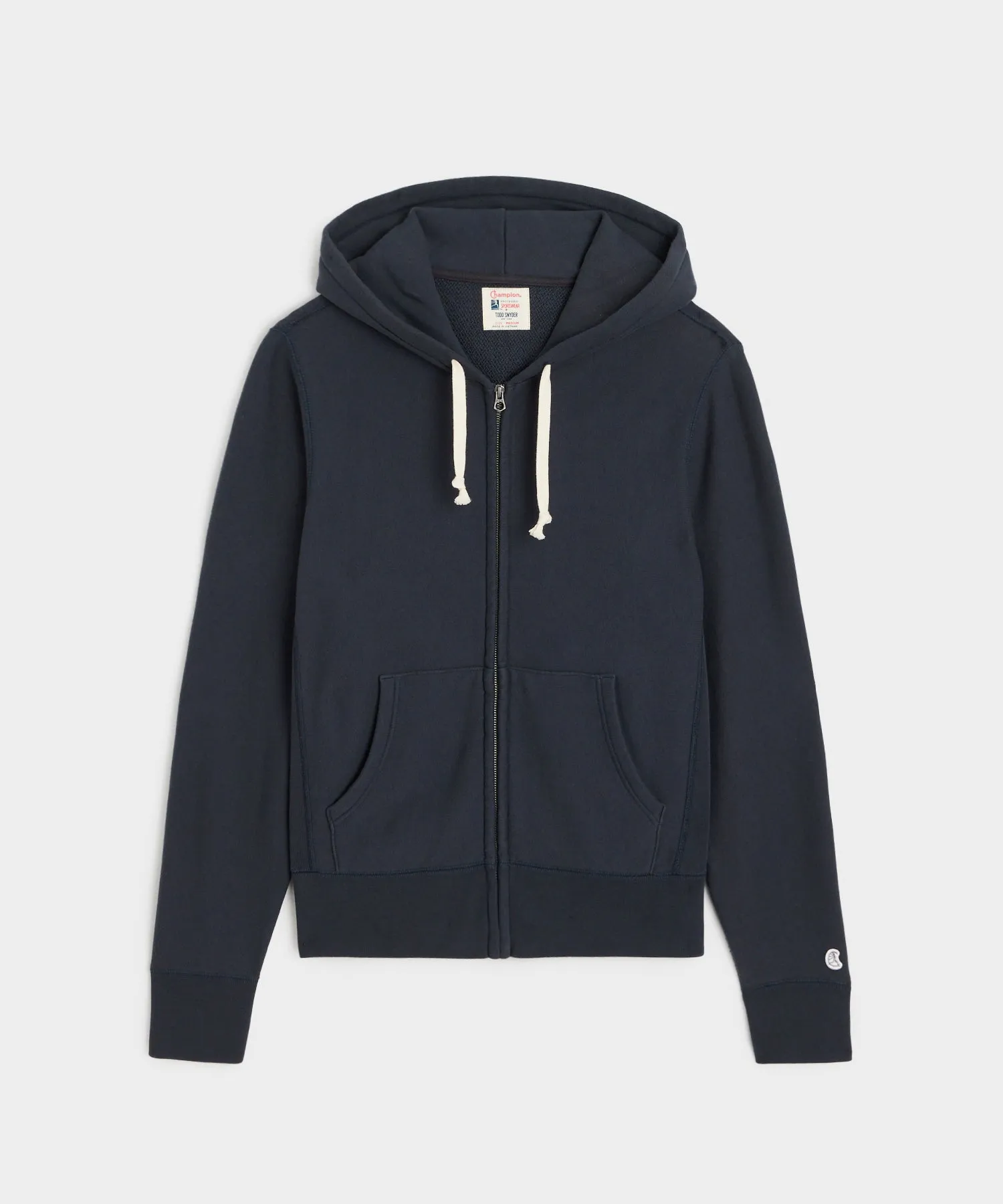 Champion Midweight Full Zip Hoodie in Original Navy