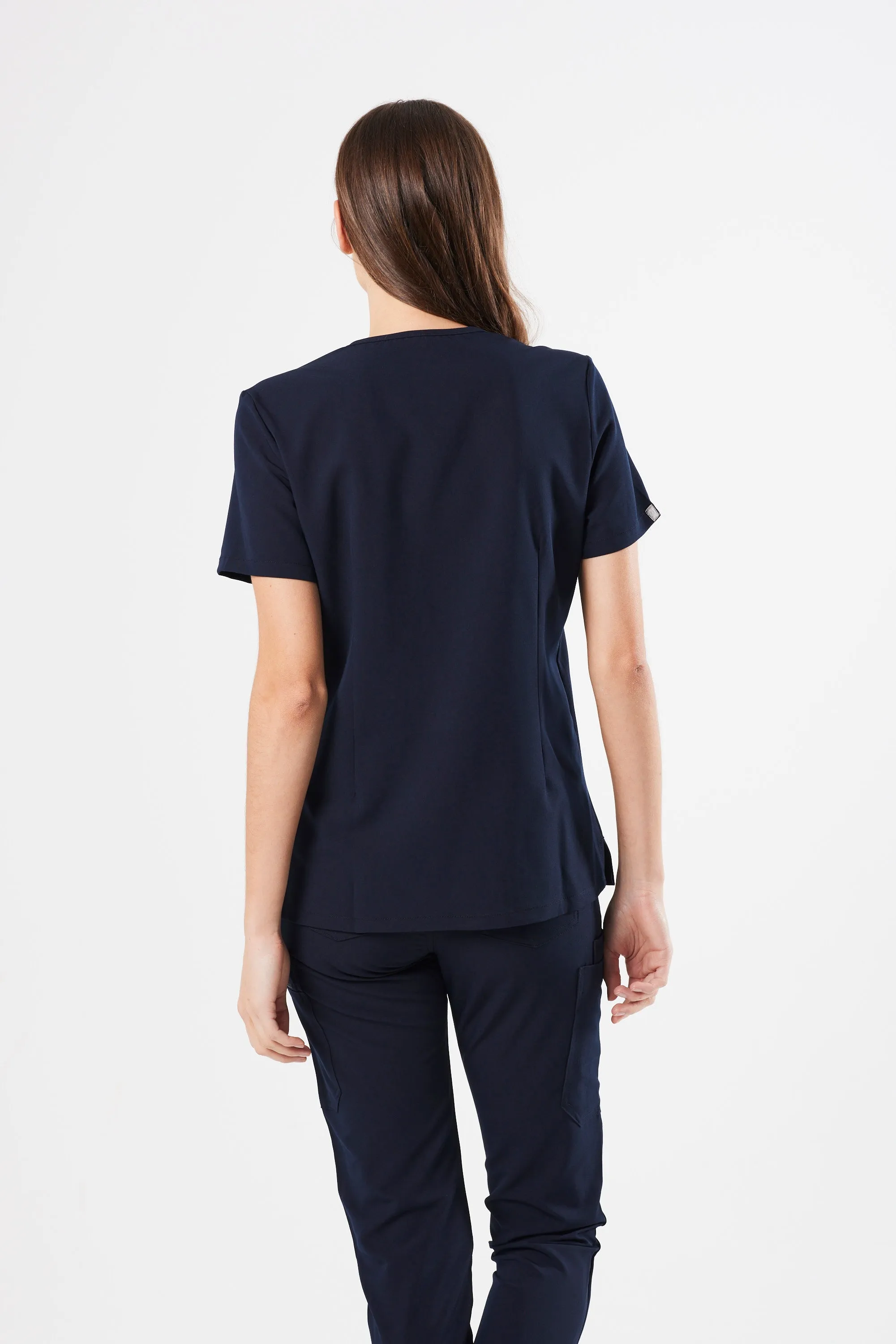 CLASSIC HIGH WAISTED JOGGER WOMEN'S SCRUB PANTS (NAVY)