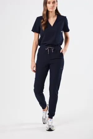 CLASSIC HIGH WAISTED JOGGER WOMEN'S SCRUB PANTS (NAVY)