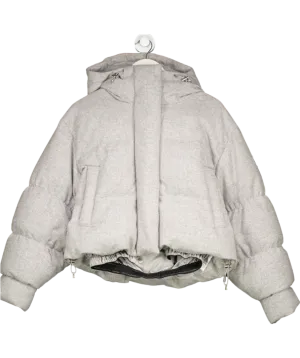 Cordova Grey Marl Aomori Wool-blend Down Jacket UK XS