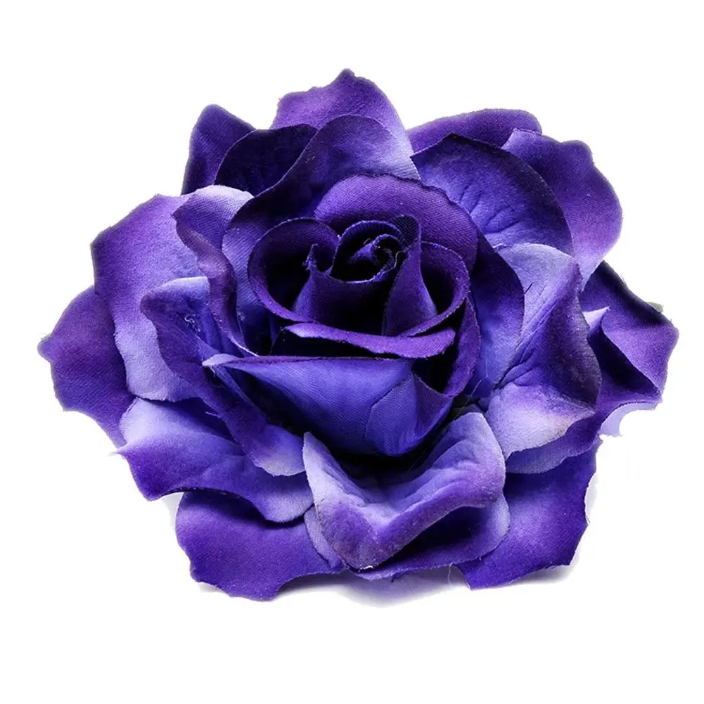 DRESHOW 5 Pack Flower Brooch Head Ornament Bride Women Rose Flower Hair Accessories Wedding Hair Clip Flamenco Dancer