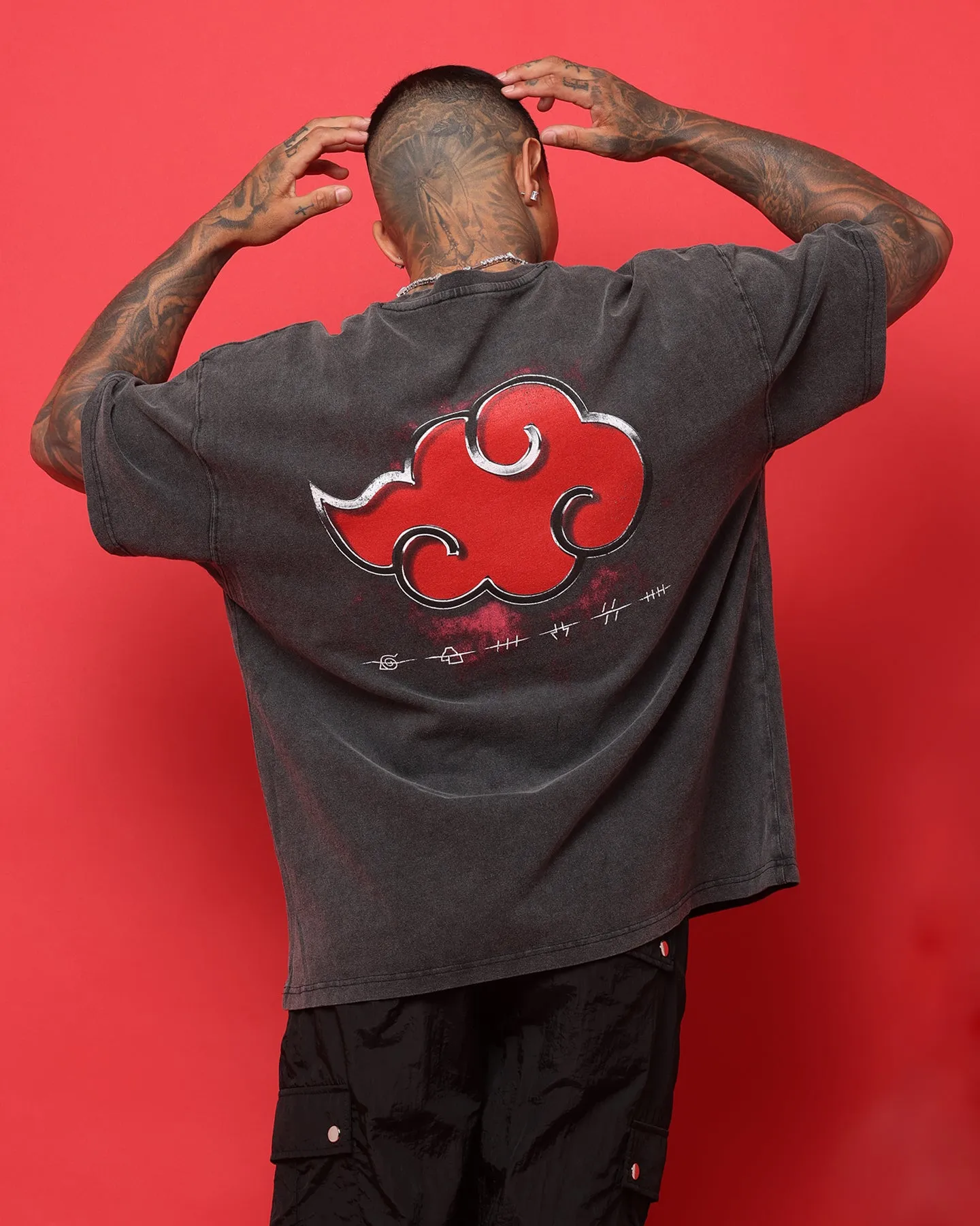Goat Crew X Naruto Akatsuki Organic Heavyweight Vintage T-Shirt Vintage Black