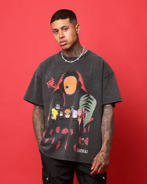 Goat Crew X Naruto Akatsuki Organic Heavyweight Vintage T-Shirt Vintage Black