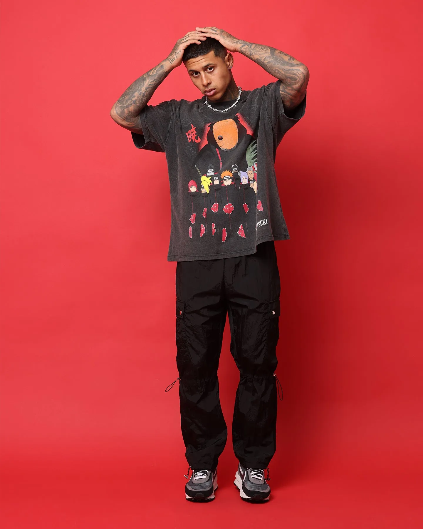 Goat Crew X Naruto Akatsuki Organic Heavyweight Vintage T-Shirt Vintage Black