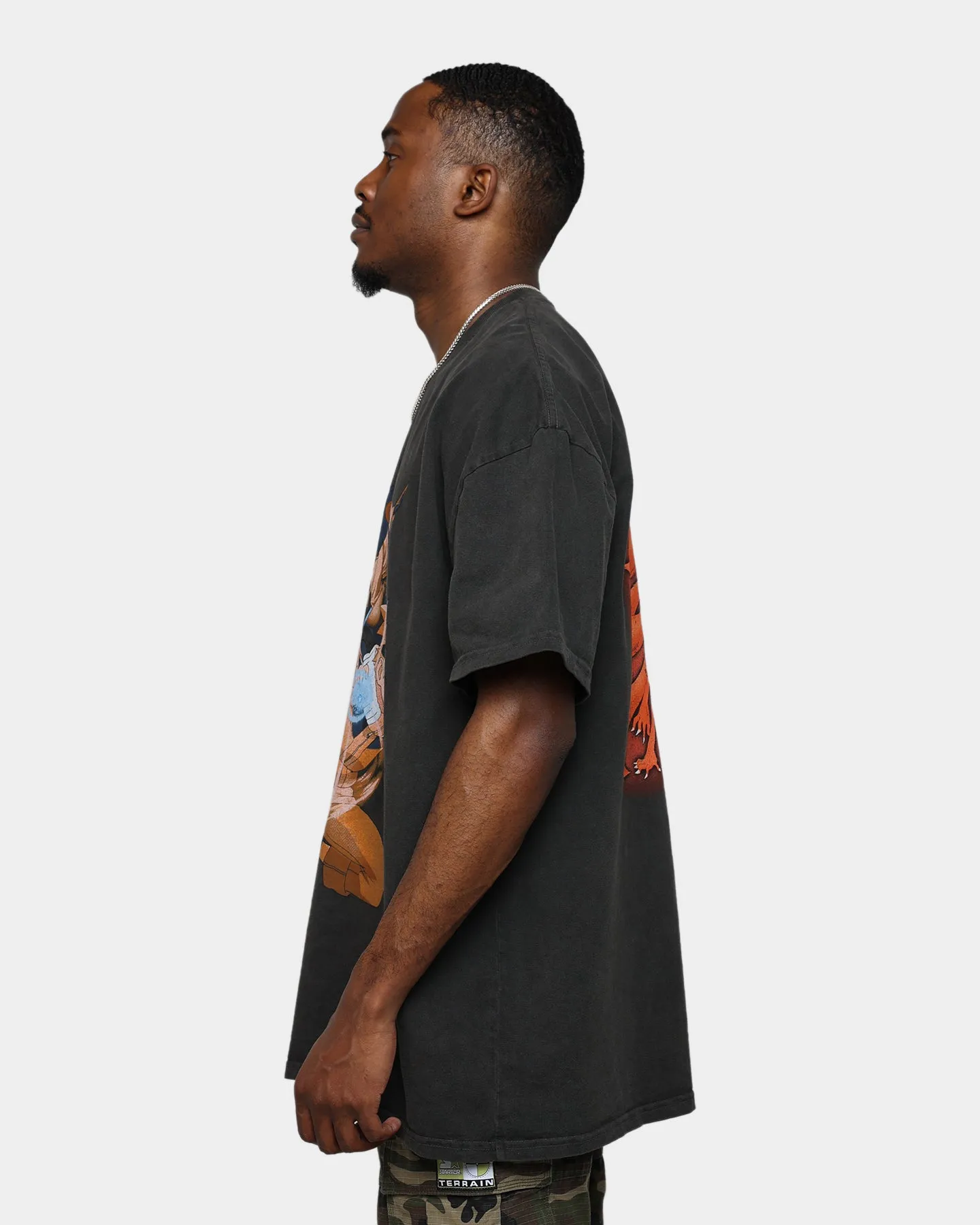 Goat Crew X Naruto Heavyweight Vintage T-Shirt Black Wash