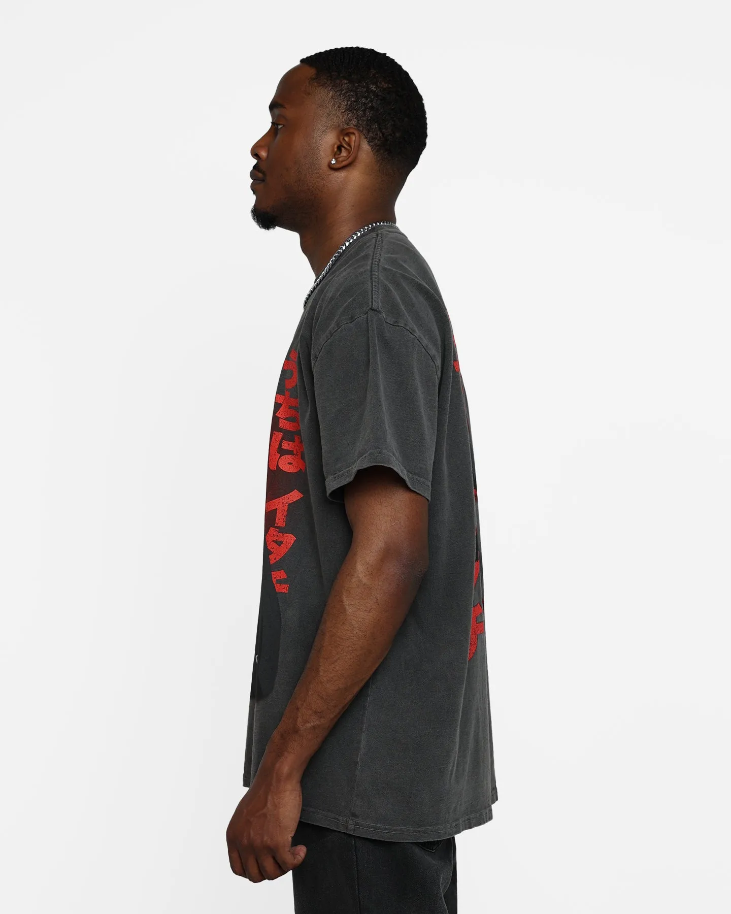 Goat Crew X Naruto Itachi Heavyweight Vintage T-Shirt Black Wash
