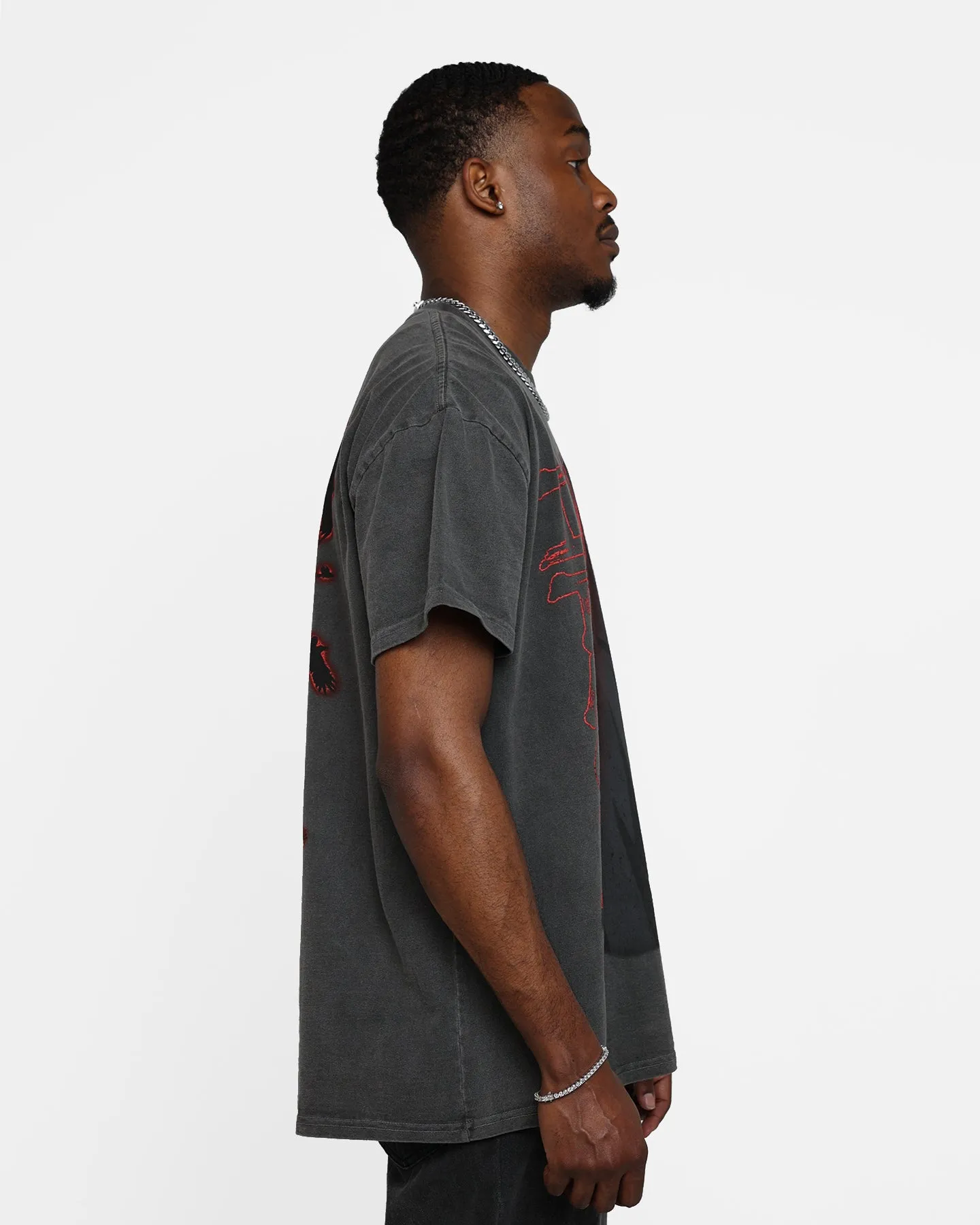 Goat Crew X Naruto Itachi Heavyweight Vintage T-Shirt Black Wash