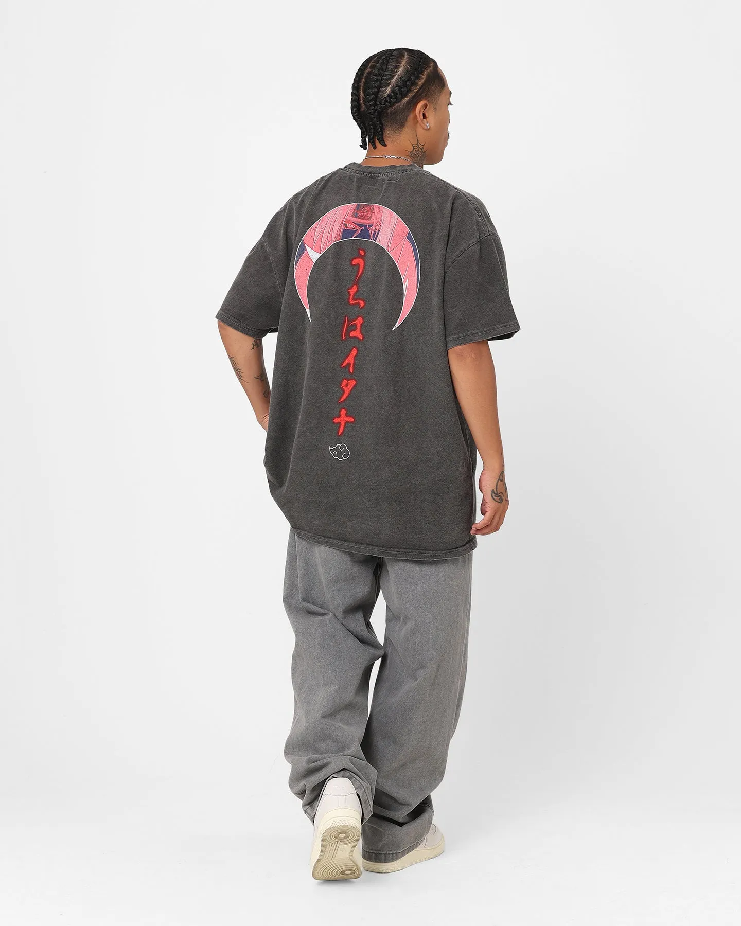 Goat Crew X Naruto Itachi Uchiha Heavyweight Vintage T-Shirt Black Wash