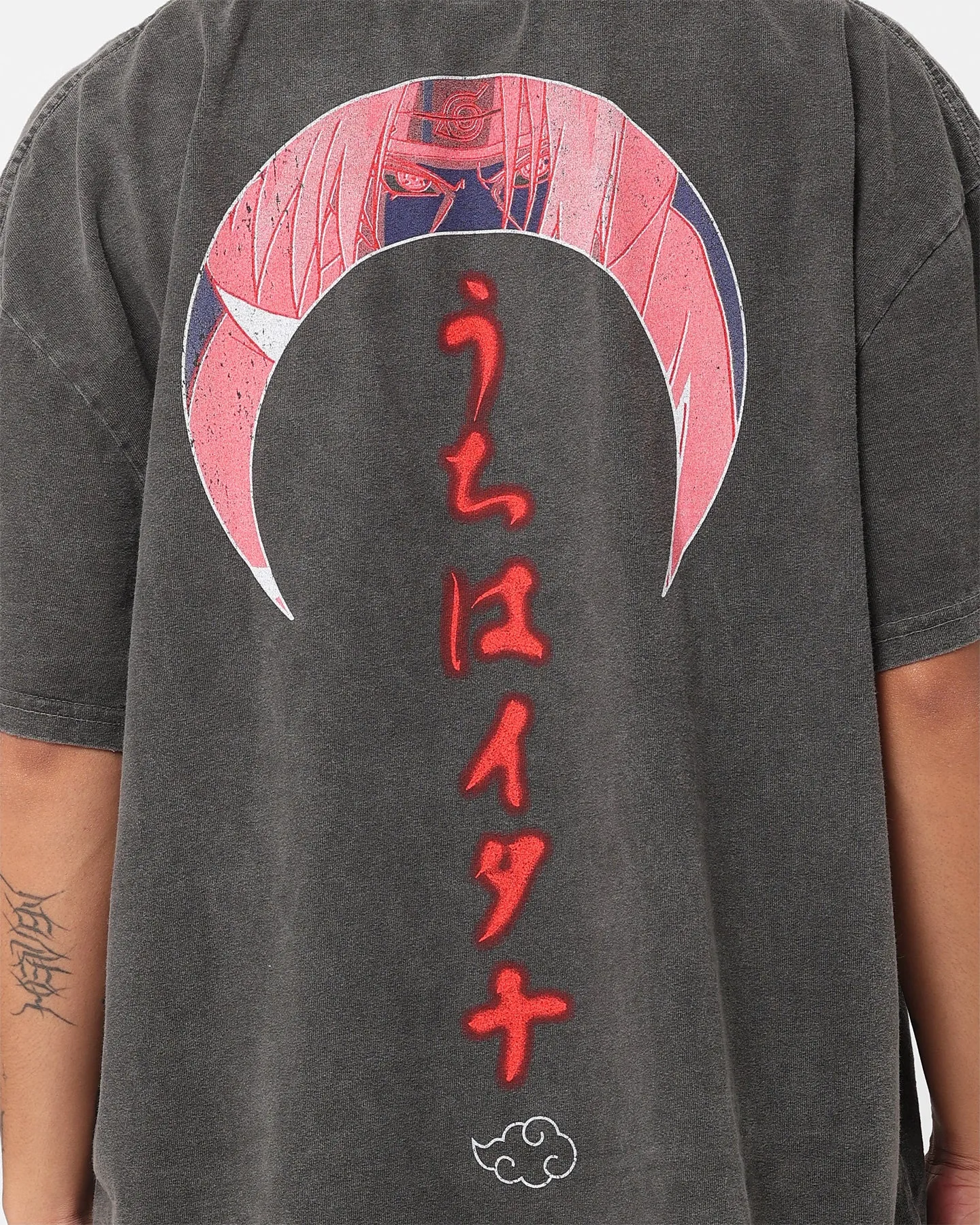 Goat Crew X Naruto Itachi Uchiha Heavyweight Vintage T-Shirt Black Wash