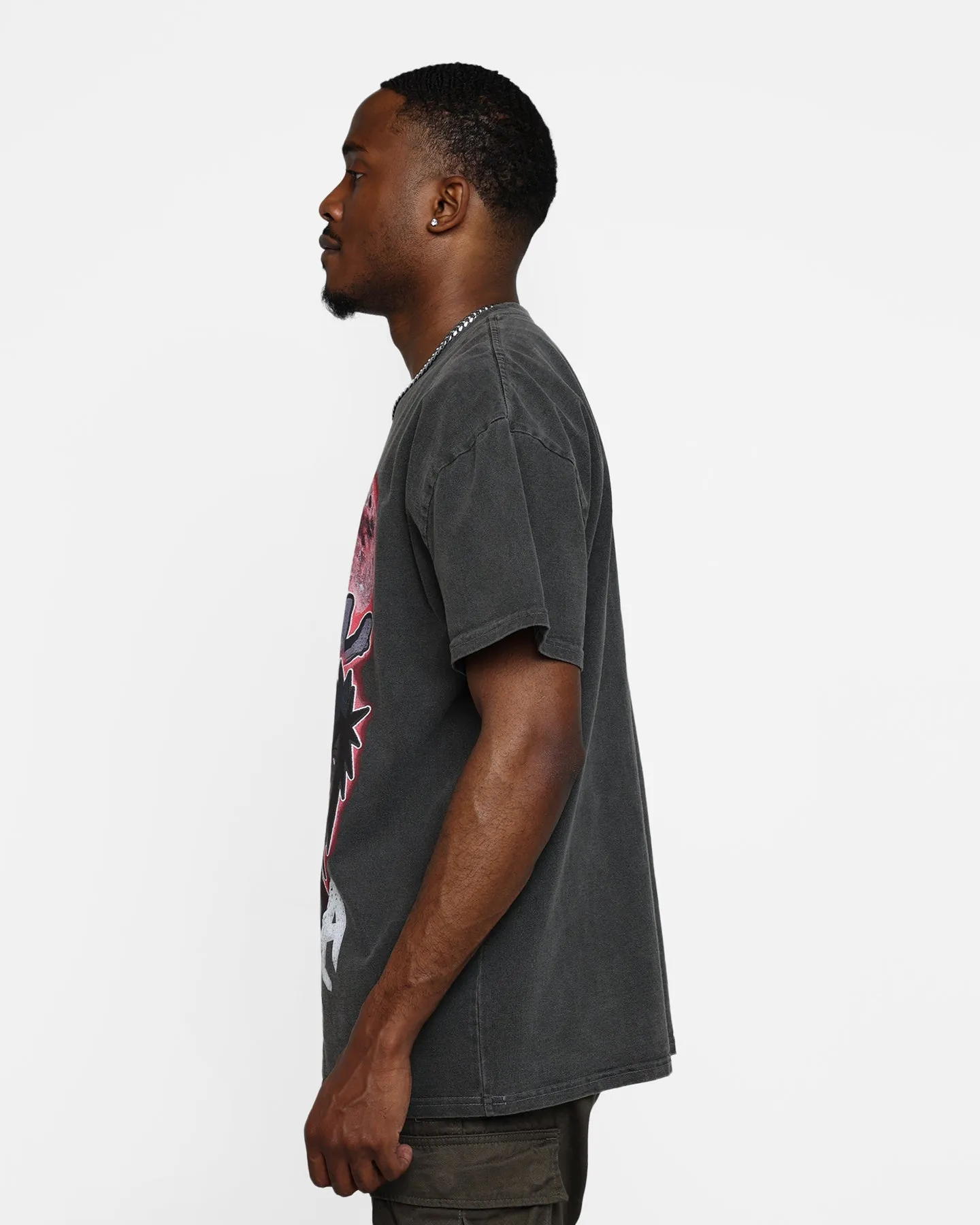 Goat Crew X Naruto Madara Heavyweight Vintage T-Shirt Black Wash