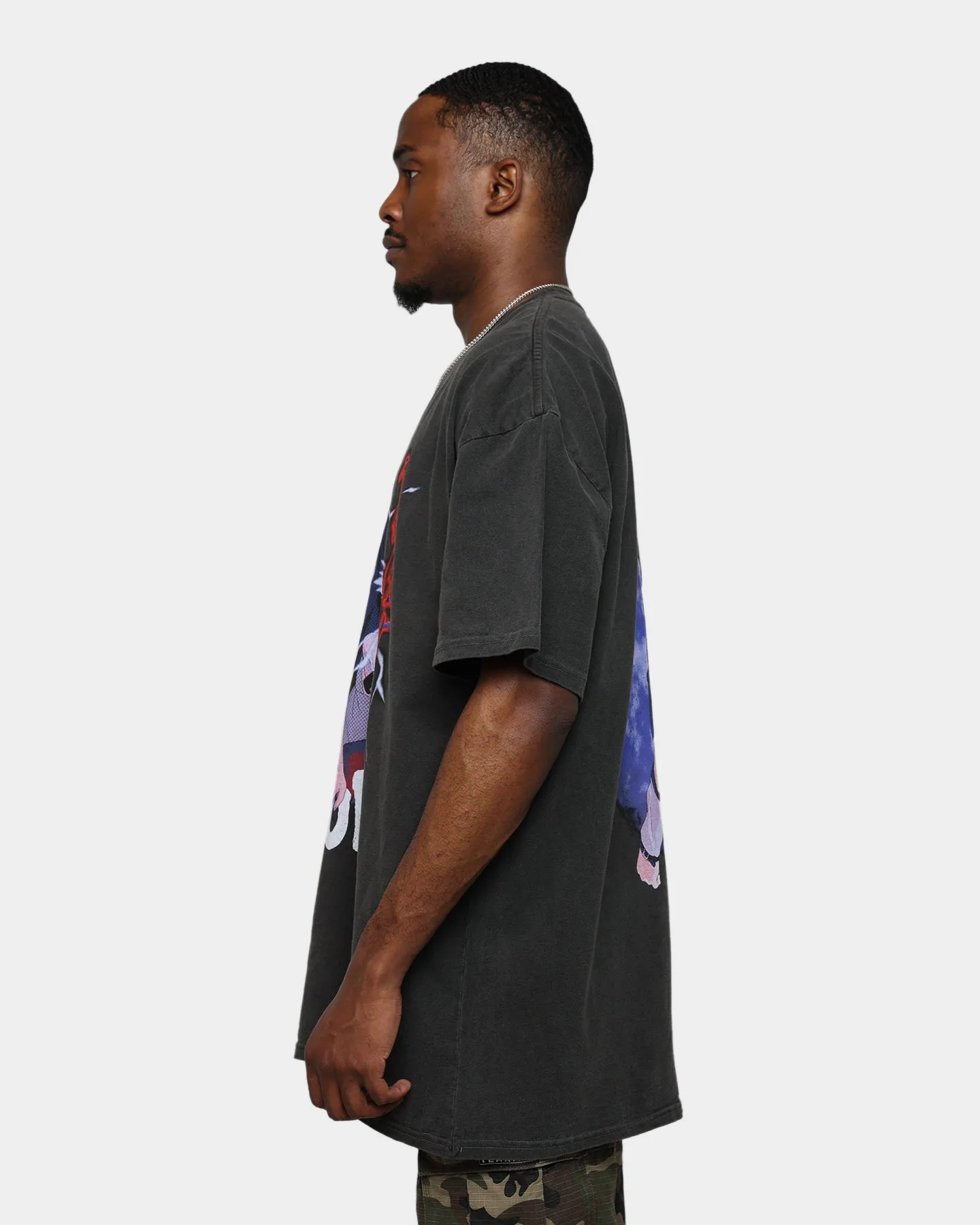 Goat Crew X Naruto Sasuke Heavyweight Vintage T-Shirt Black Wash