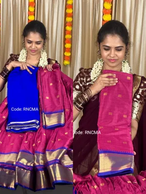 Half saree  saree combo soft silk 😊