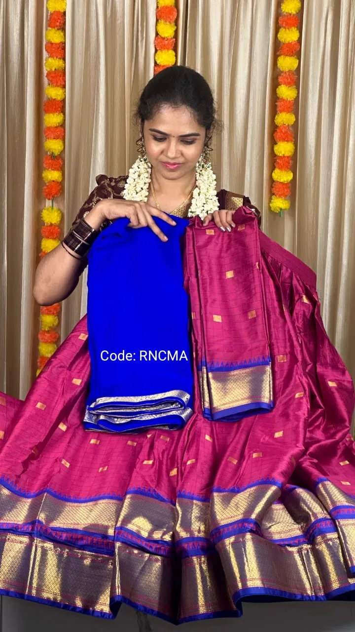 Half saree  saree combo soft silk 😊