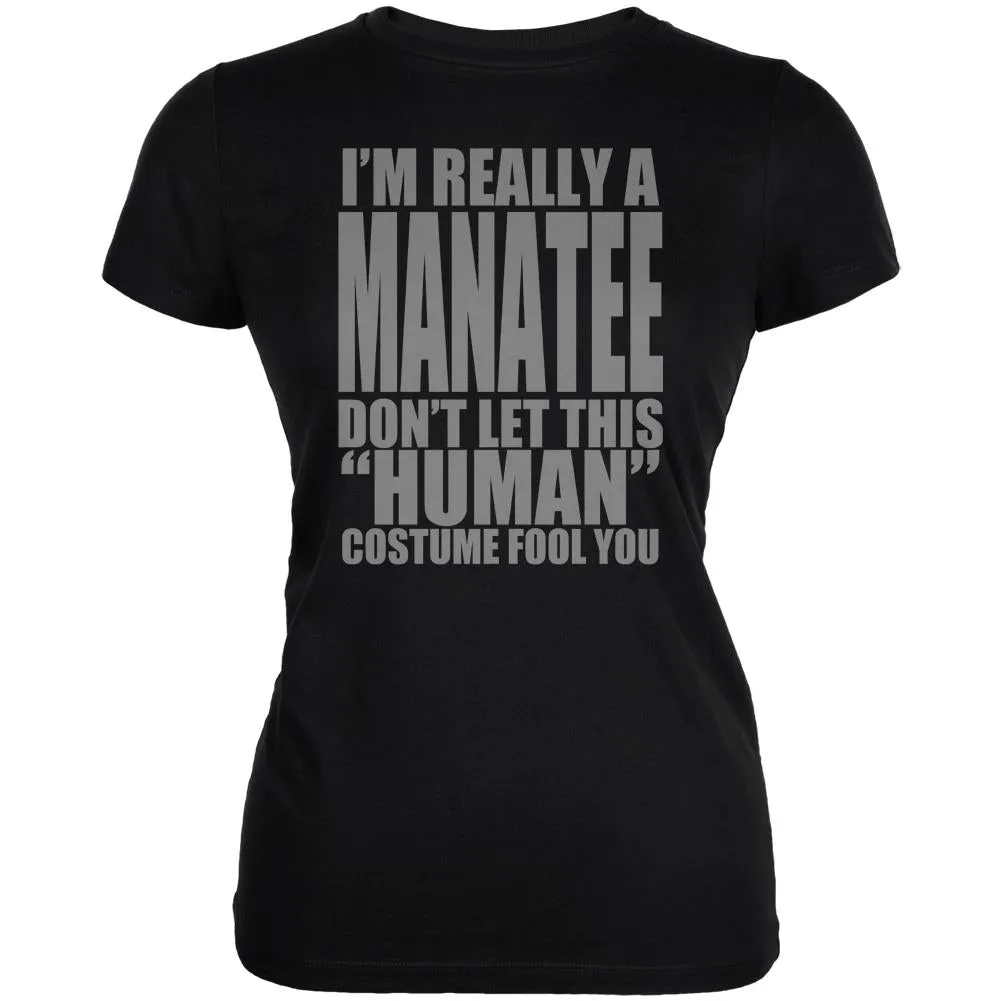 Halloween Human Manatee Costume Juniors Soft T Shirt