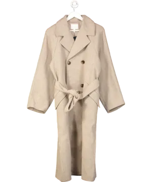H&M Beige Tie Belt Wool Blend Coat UK M