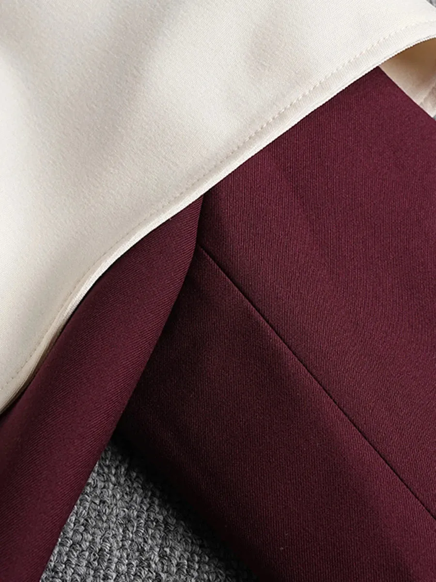 Hht Color Patchwork Pockets Chic Jackets For Women Lapel Long Sleeve Designer Loose Temperament Coats Female New