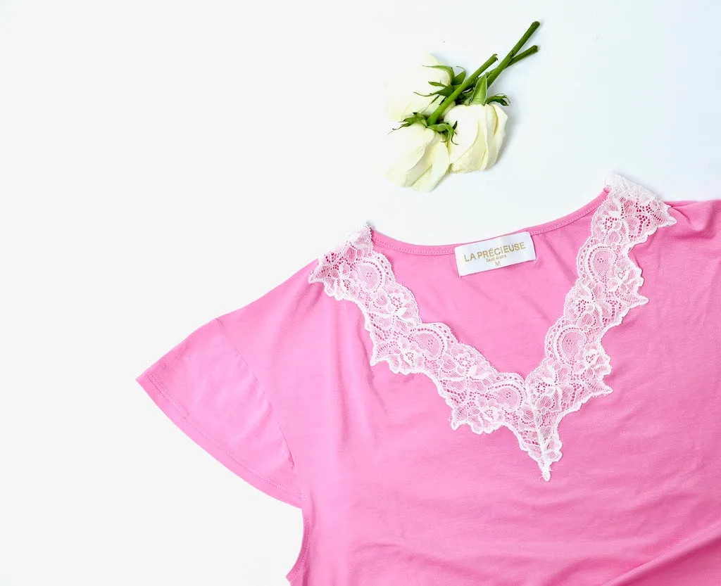 Hot PINK Soft Shorts PJ set