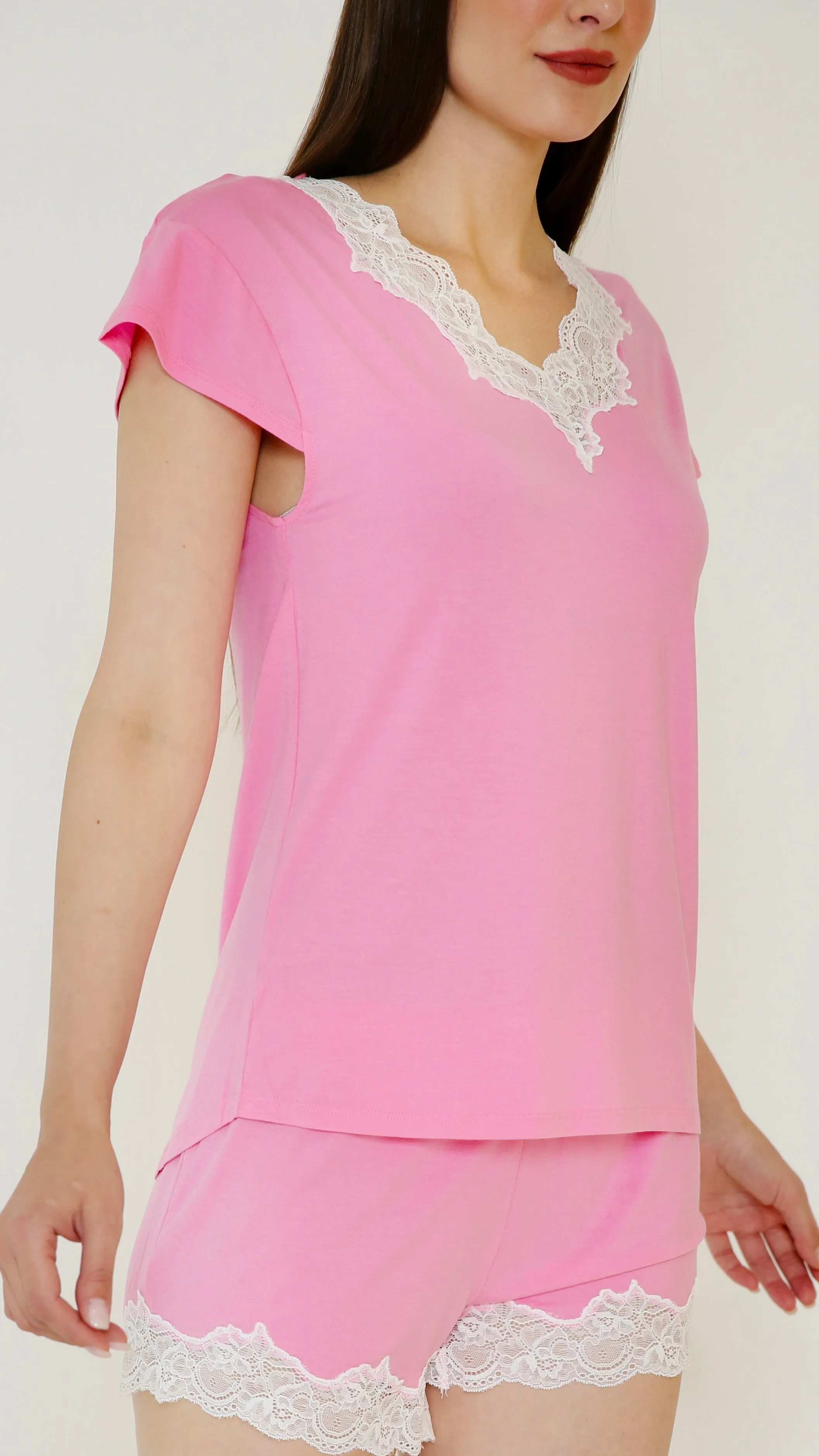 Hot PINK Soft Shorts PJ set