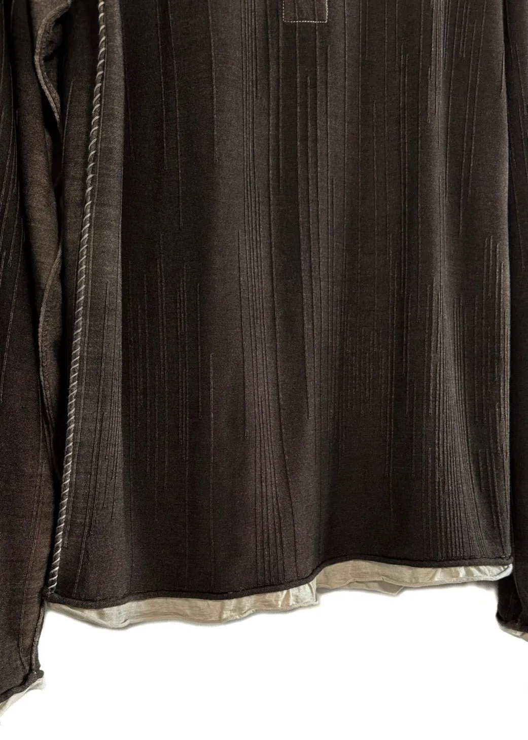 John Galliano Gradient Brown Wool Crewneck Sweater