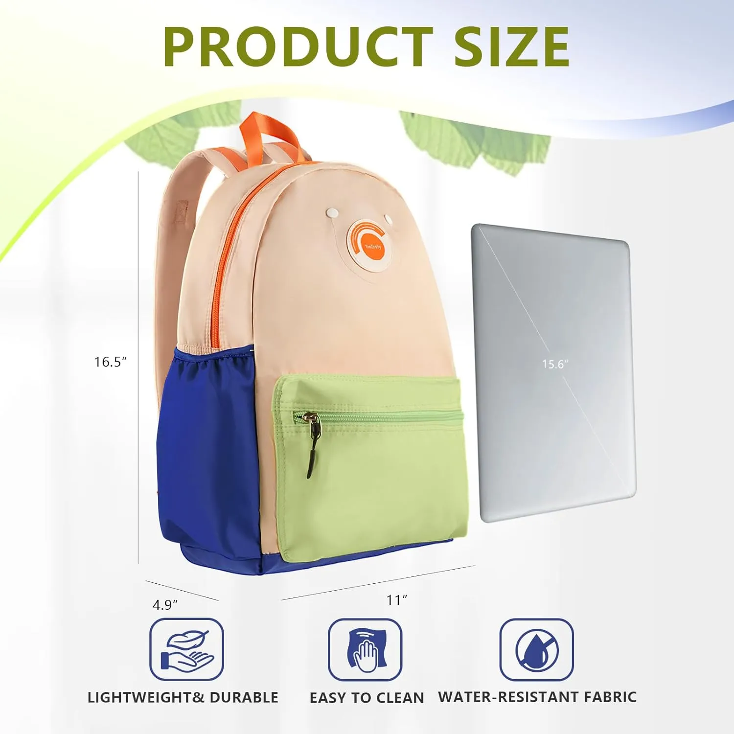 Kids Backpack School Bag for Boys and Girls, 16.5 Inch Nursery Kids Backpack Can Hold A4 Folders. Suitable for 4-12 Years Old Boys and Girls to Go to School and Travel