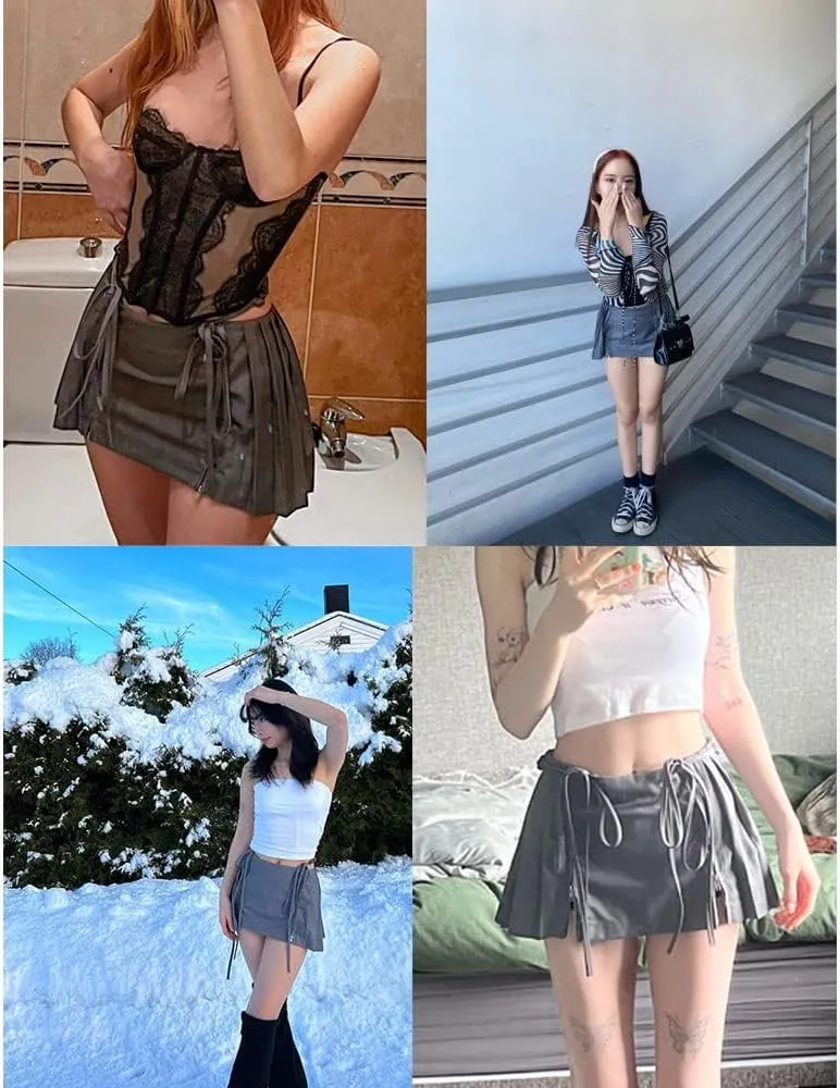 LAPRBY Y2k Skirt Preppy Skirt Preppy Clothe Skorts Skirts for Women Pleated Mini Skirts for Women