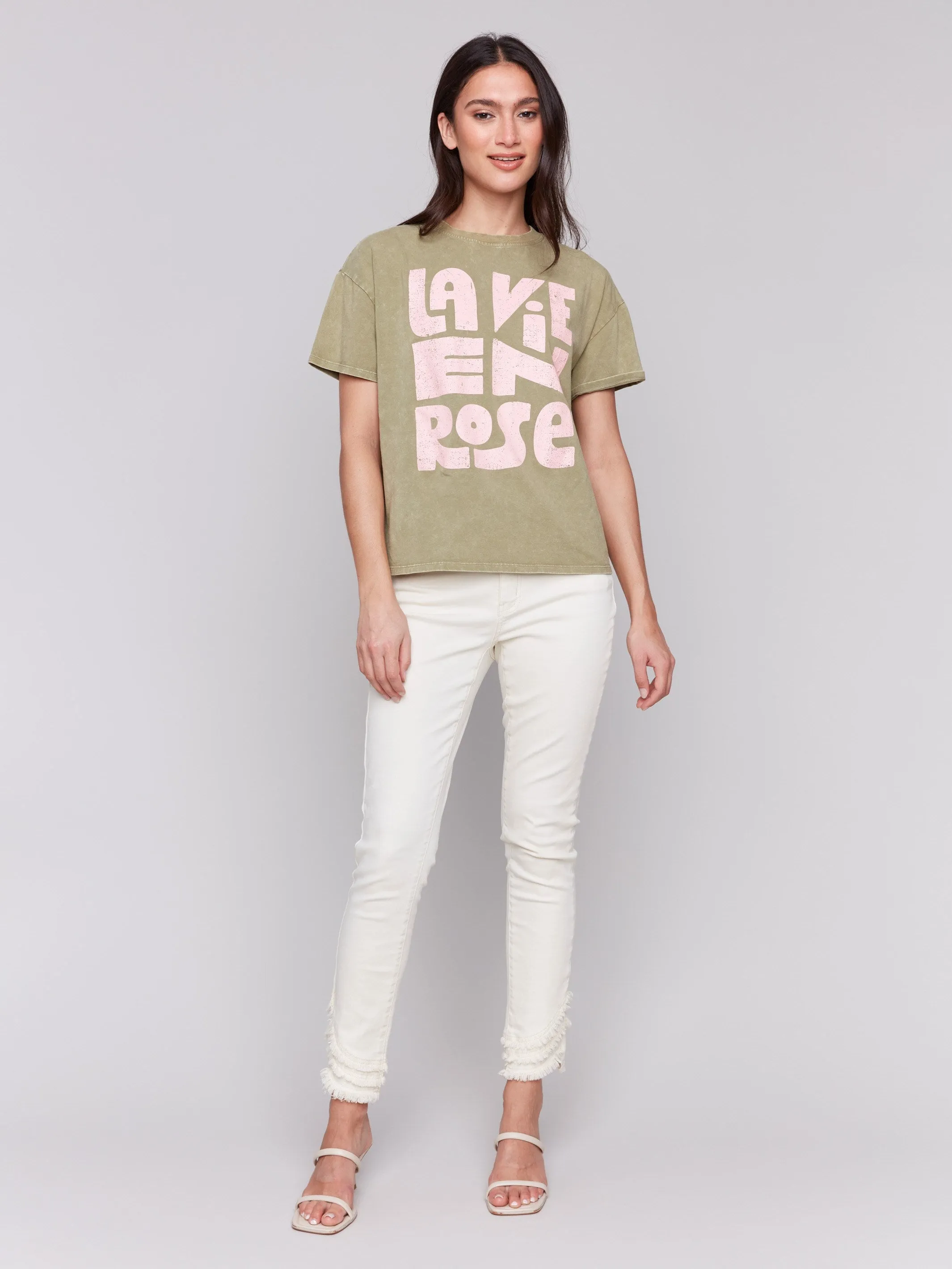 Loose Fit Graphic T-Shirt - Celadon
