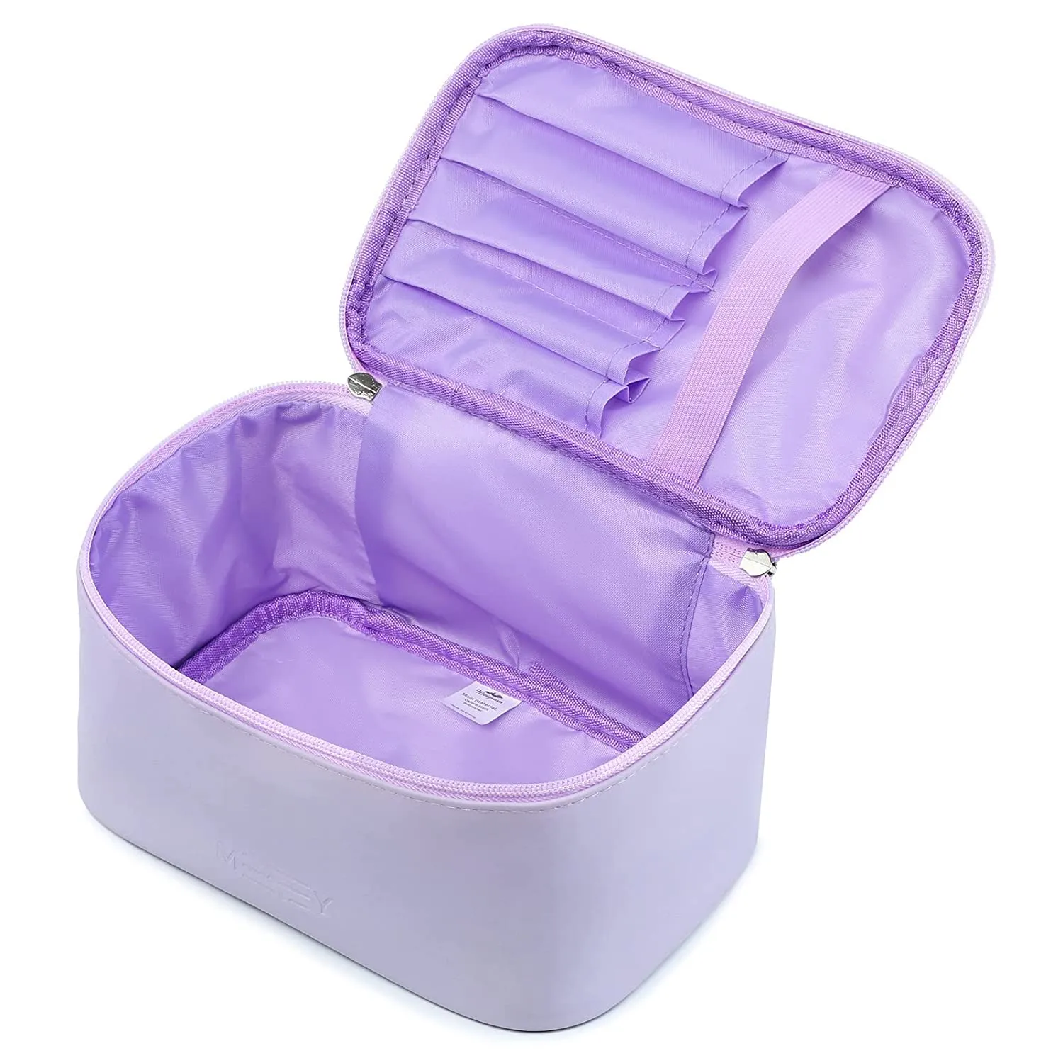 Meiyuuo Makeup Bag Cosmetic Bags Small for Women Zipper Pouch for Purse Essentials Makeup Organizer Waterproof Cute (Light Lavender Purple)