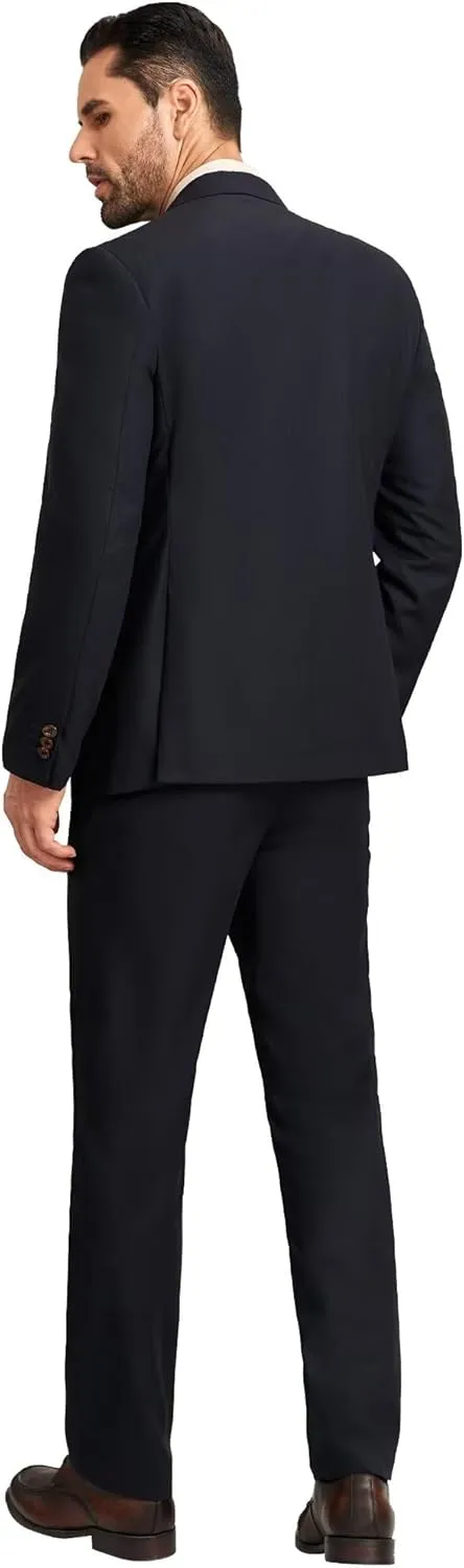 Men 3 Pieces Suits Slim Fit Formal Men Suit Blazer Vest Pants Peak Lapel Suits for Men 1 Button Prom Business Mens Tuxedo