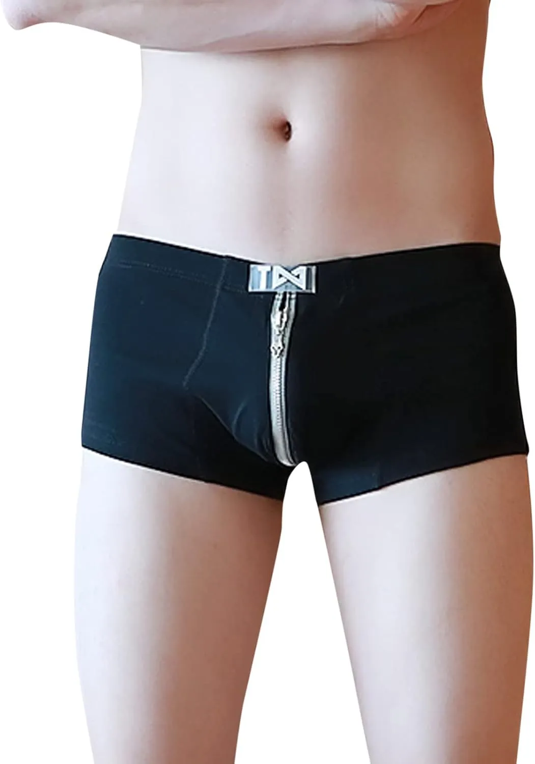 Mens Dual Pouch Elephant Underwear Trunk Boxer Briefs with Cup Pouch Custom Latest Mens Underwear