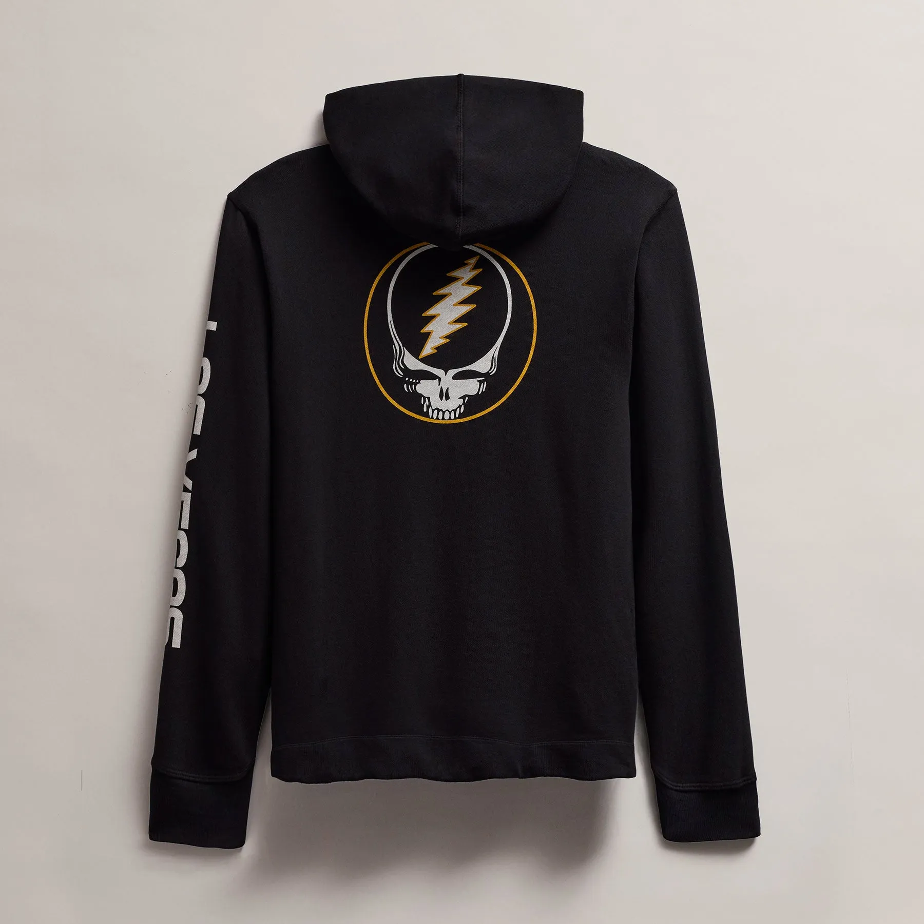 Men's Grateful Dead Lightning Bolt Hoodie - Black/Cadmium