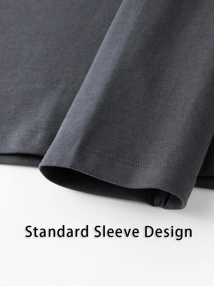 Men's Long-Sleeve Round Neck T-Shirt, Loose and Skin-Friendly Base Layer