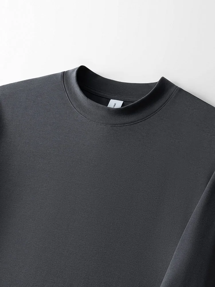 Men's Long-Sleeve Round Neck T-Shirt, Loose and Skin-Friendly Base Layer