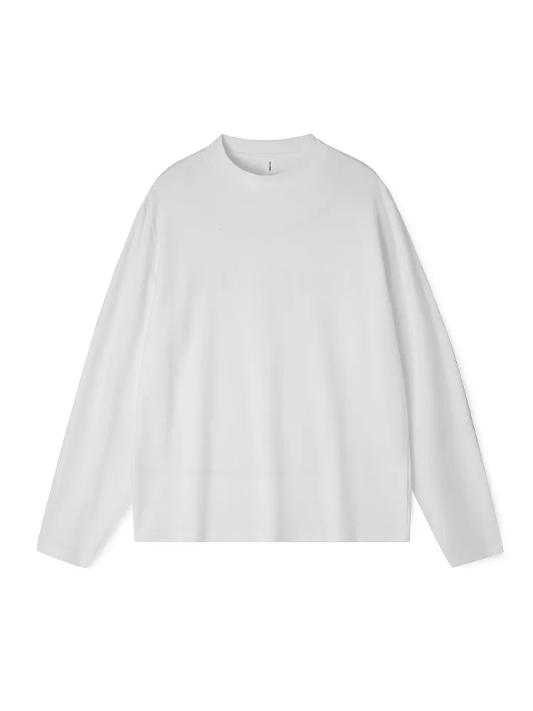 Men's Long-Sleeve Round Neck T-Shirt, Loose and Skin-Friendly Base Layer